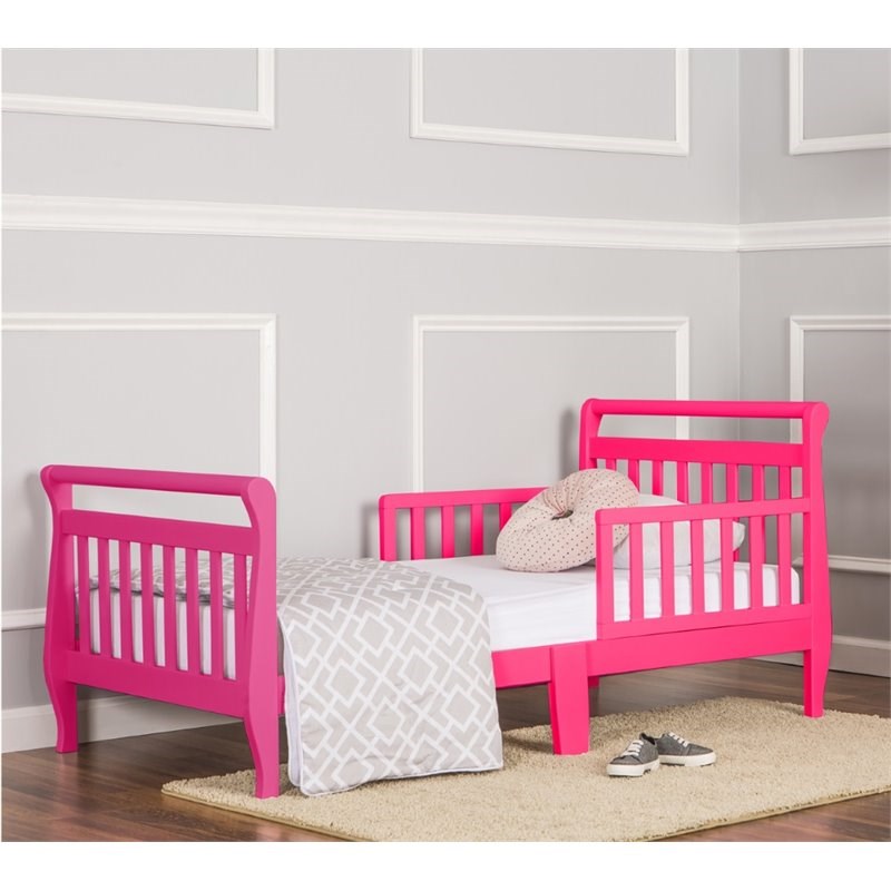Dream On Me Sleigh Toddler Bed In Fuschia Pink 642 Fp