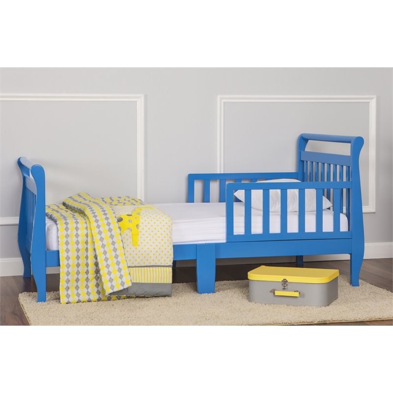 Dream On Me Sleigh Toddler Bed In Wave Blue 642 Wb