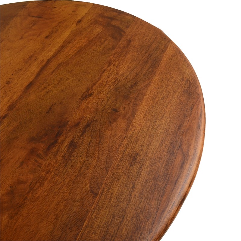 Carolina Classics Alden Wood Top 40 In Round Dining Table in Elm and Black