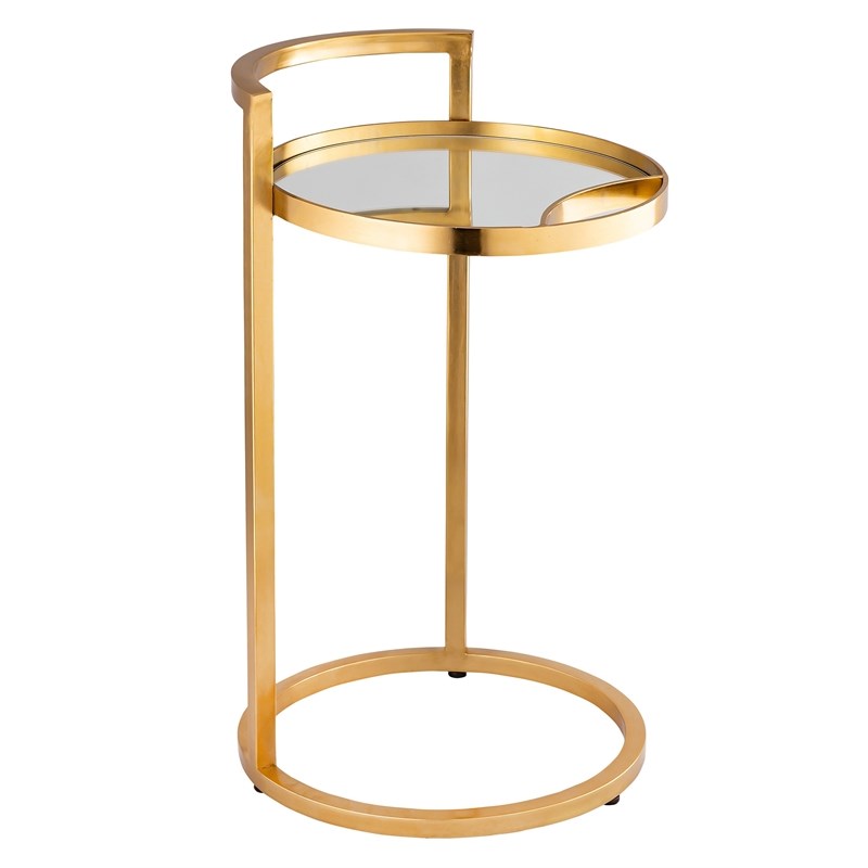 Carolina Classics Watson Metal Accent Table in Antique Gold