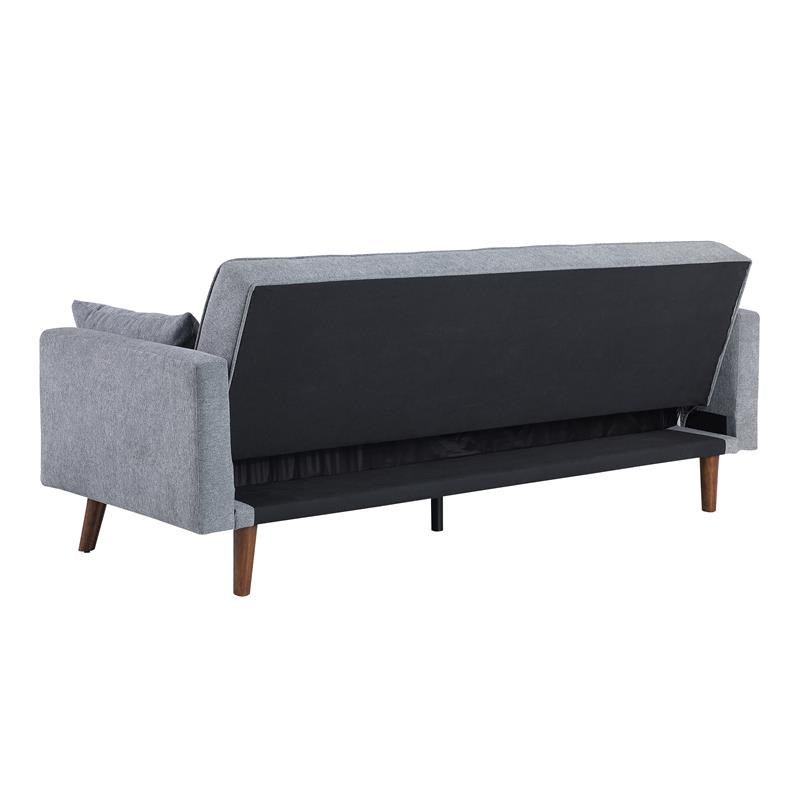 Carolina Classics  Evelina Convertible Sleeper Sofa with Pillows in Gray