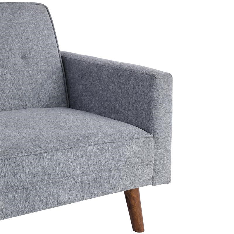 Carolina Classics  Evelina Convertible Sleeper Sofa with Pillows in Gray