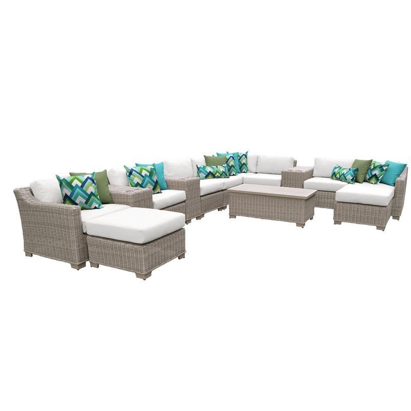 Fairmont 9 Piece Outdoor Wicker Patio Furniture Set 09c - Tropical - Outdoor  Lounge Sets - by Design Furnishings 