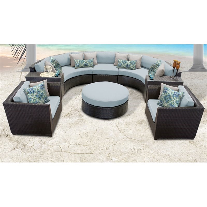 Barbados 8 Piece Outdoor Wicker Patio Furniture Set 08e in Spa Homesquare