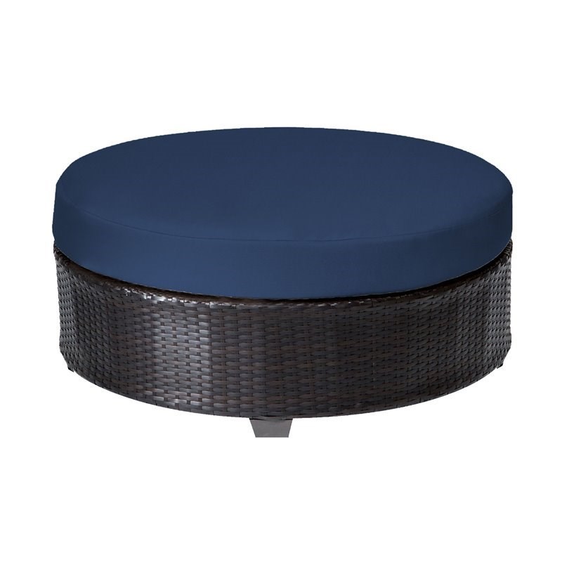 Barbados Round Coffee Table in Navy