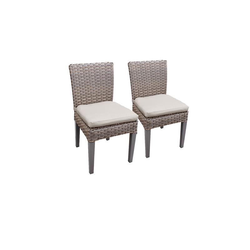 2 Monterey Armless Dining Chairs in Beige