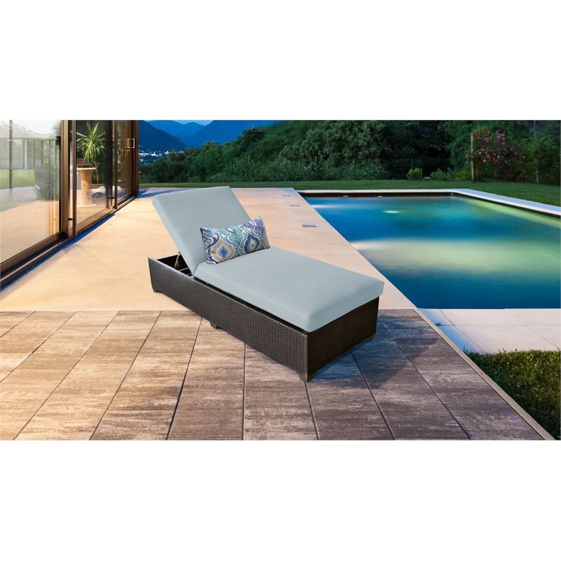 Barbados Chaise Outdoor Wicker Patio Furniture in Spa