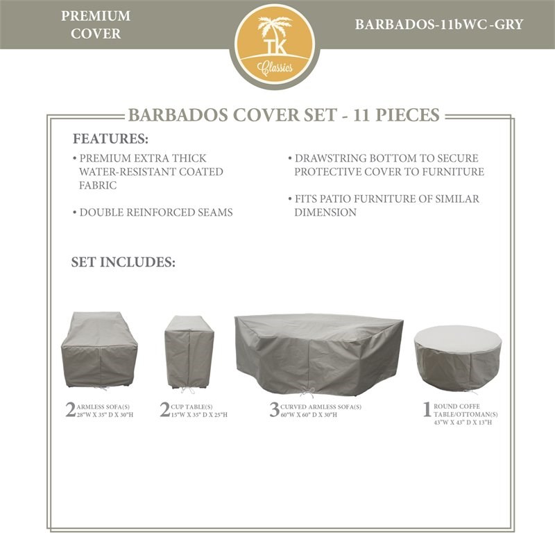 BARBADOS-11b Protective Cover Set in Gray