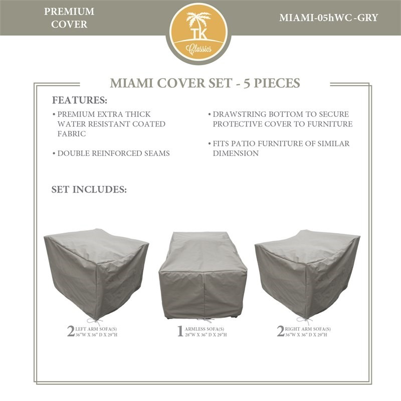 MIAMI-05h Protective Cover Set in Gray