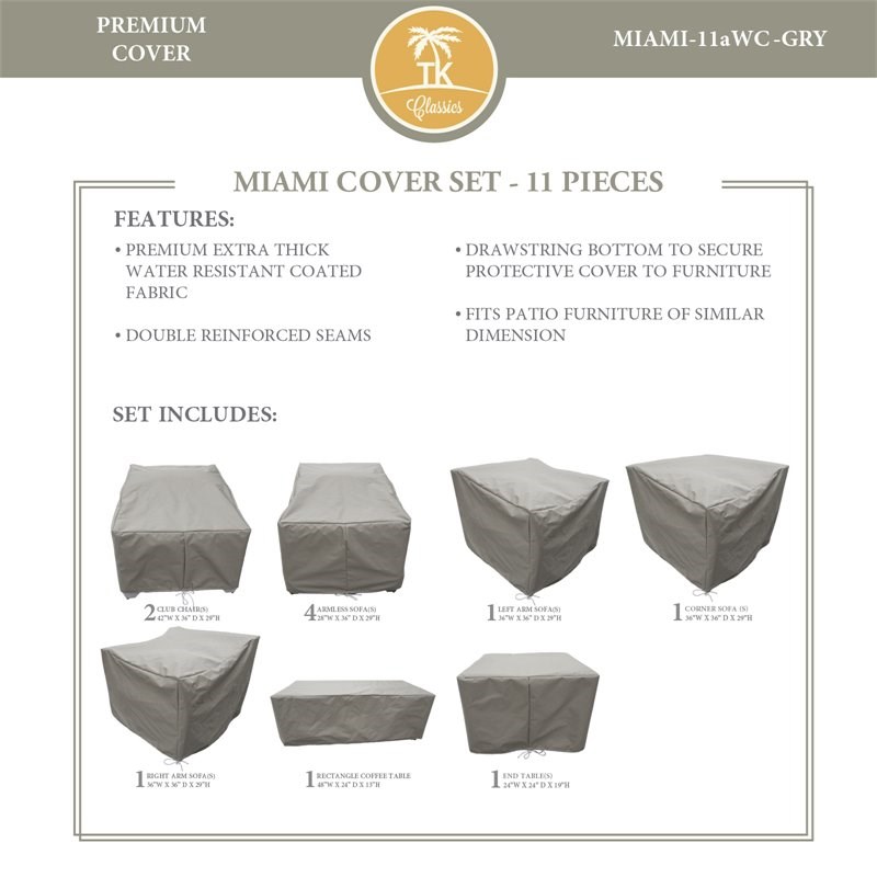 MIAMI-11a Protective Cover Set in Gray