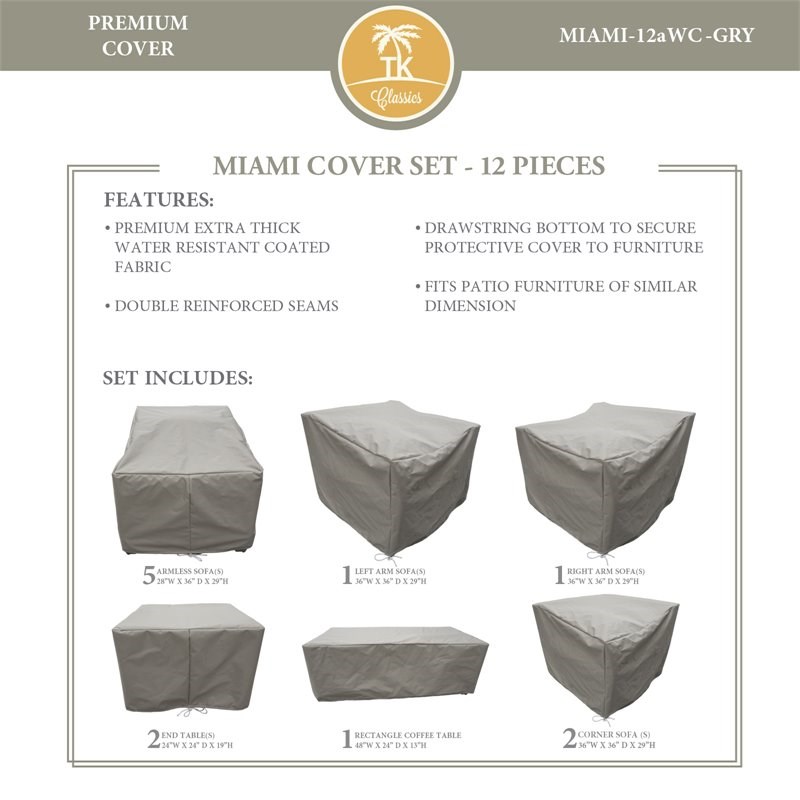 MIAMI-12a Protective Cover Set in Gray