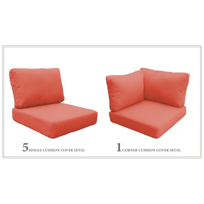 High Back Cushion Set for COAST-07b in Tangerine