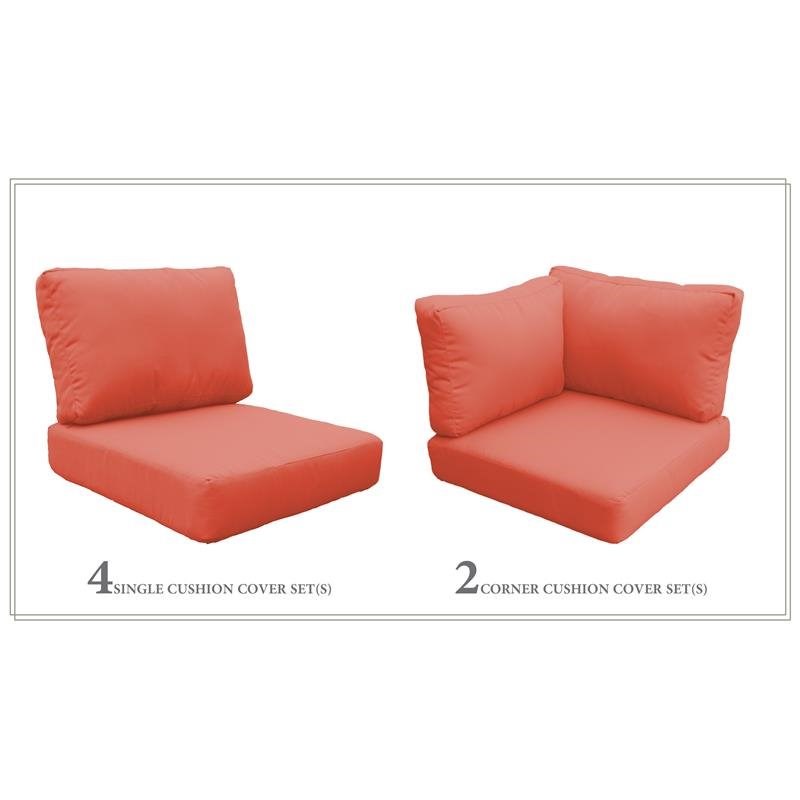 High Back Cushion Set for COAST-07c in Tangerine
