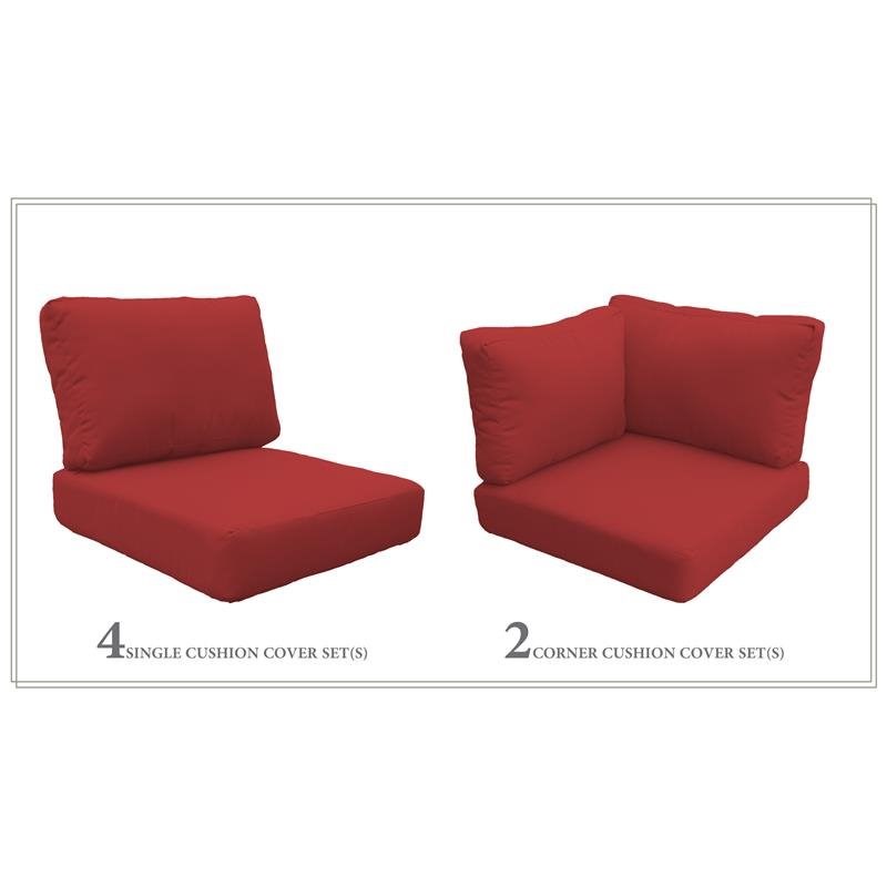 High Back Cushion Set for COAST-07c in Terracotta