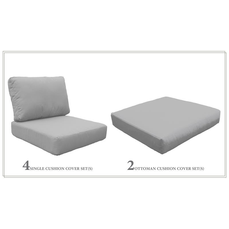 High Back Cushion Set for FAIRMONT-07a in Grey