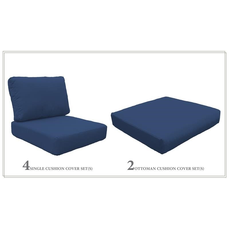 High Back Cushion Set for FAIRMONT-07a in Navy