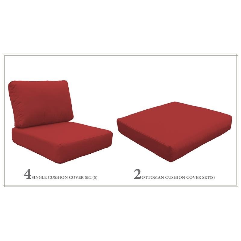 High Back Cushion Set for FAIRMONT-07a in Terracotta