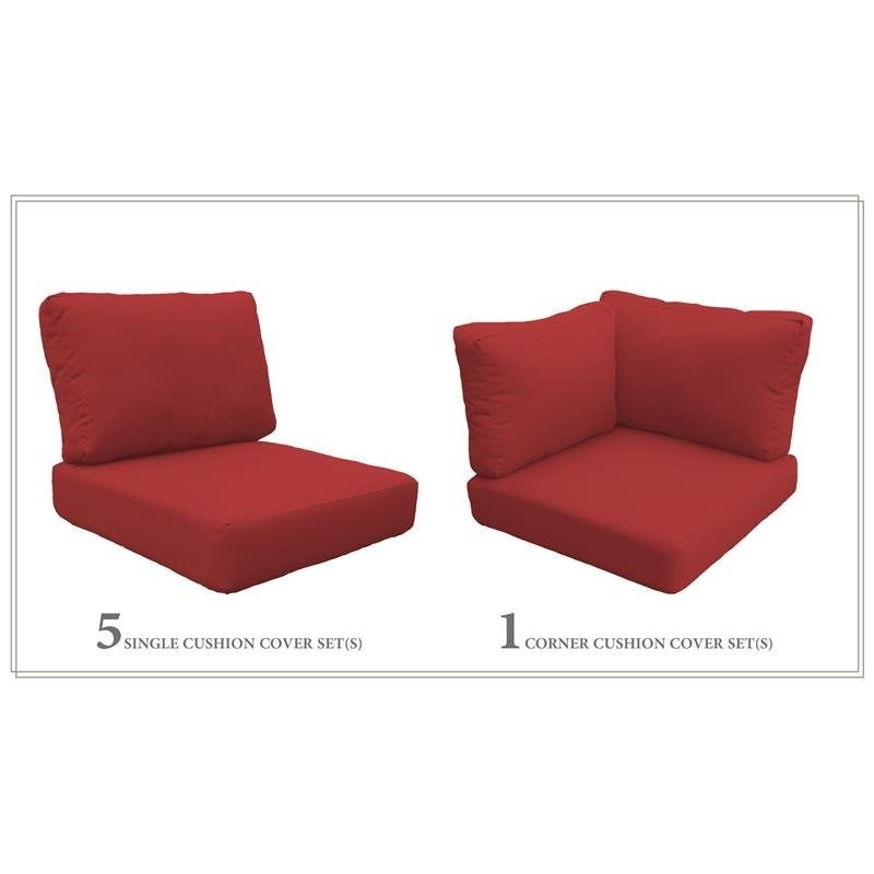 High Back Cushion Set for FAIRMONT-07b in Terracotta