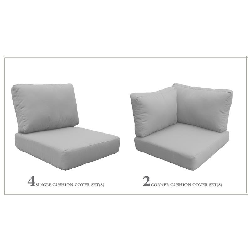 High Back Cushion Set for FAIRMONT-07c in Grey