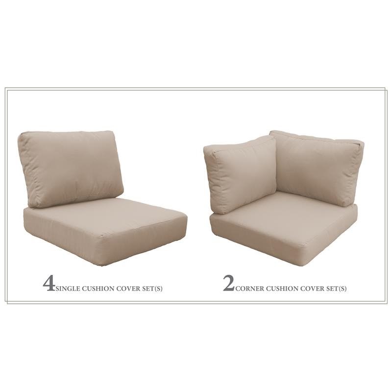 High Back Cushion Set for FAIRMONT-07c in Wheat