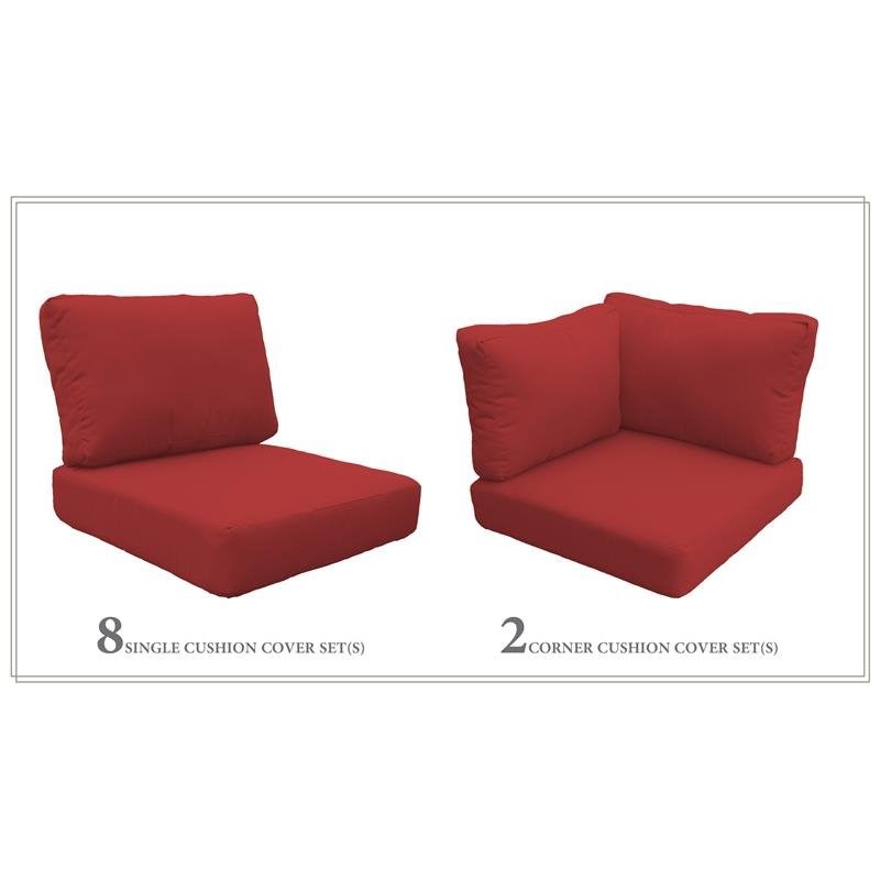 High Back Cushion Set for COAST-11a in Terracotta
