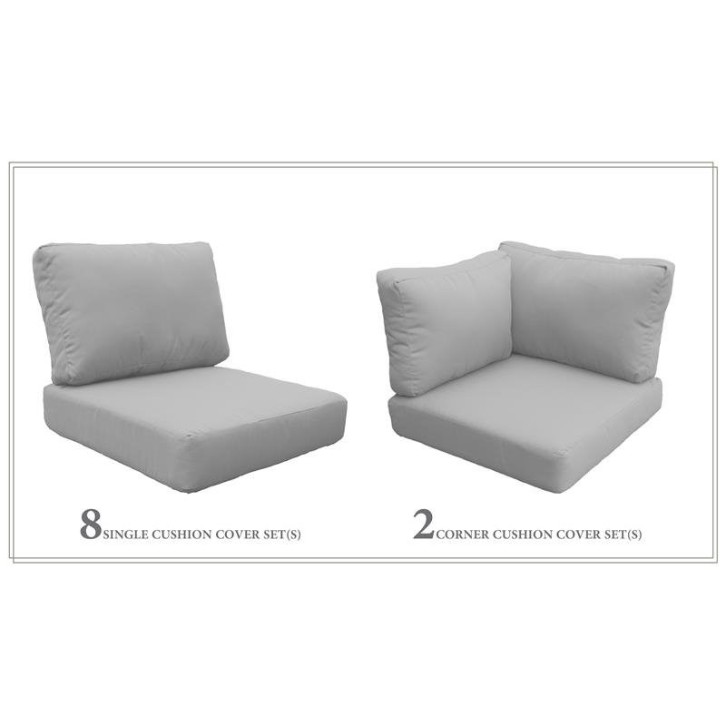 High Back Cushion Set for FAIRMONT-11a in Grey