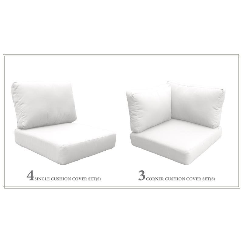 High Back Cushion Set for BARBADOS-08a in Sail White