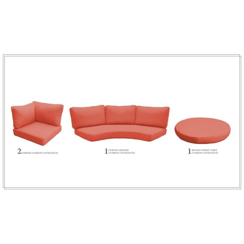 High Back Cushion Set for BARBADOS-04a in Tangerine
