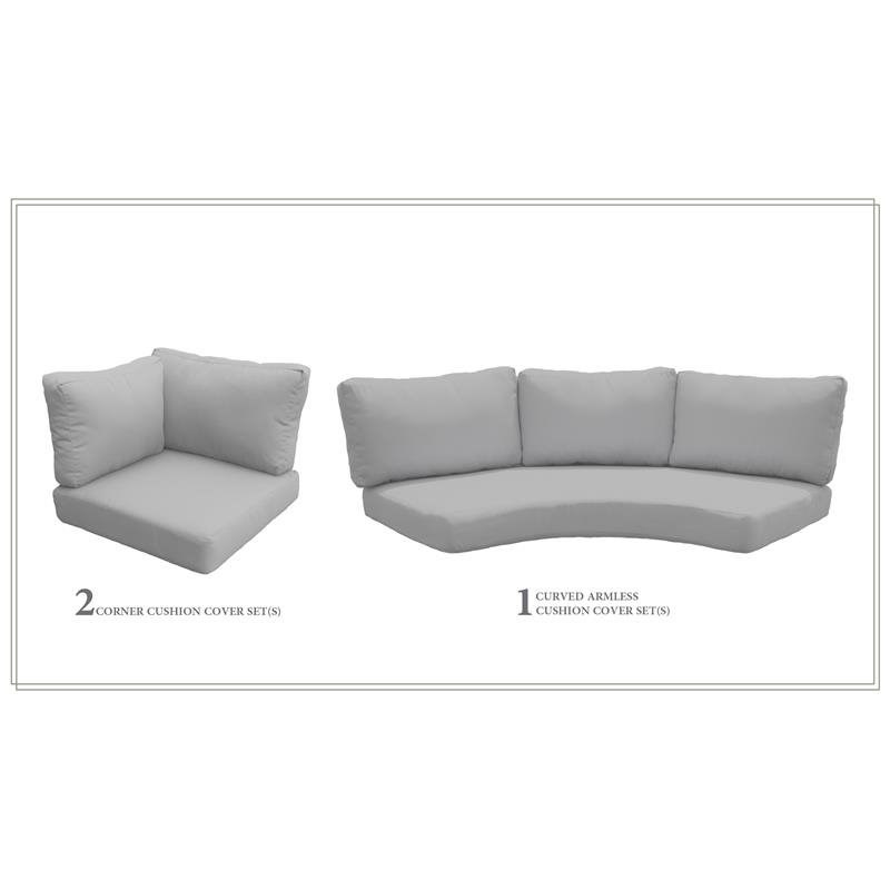 High Back Cushion Set for BARBADOS-04d in Grey
