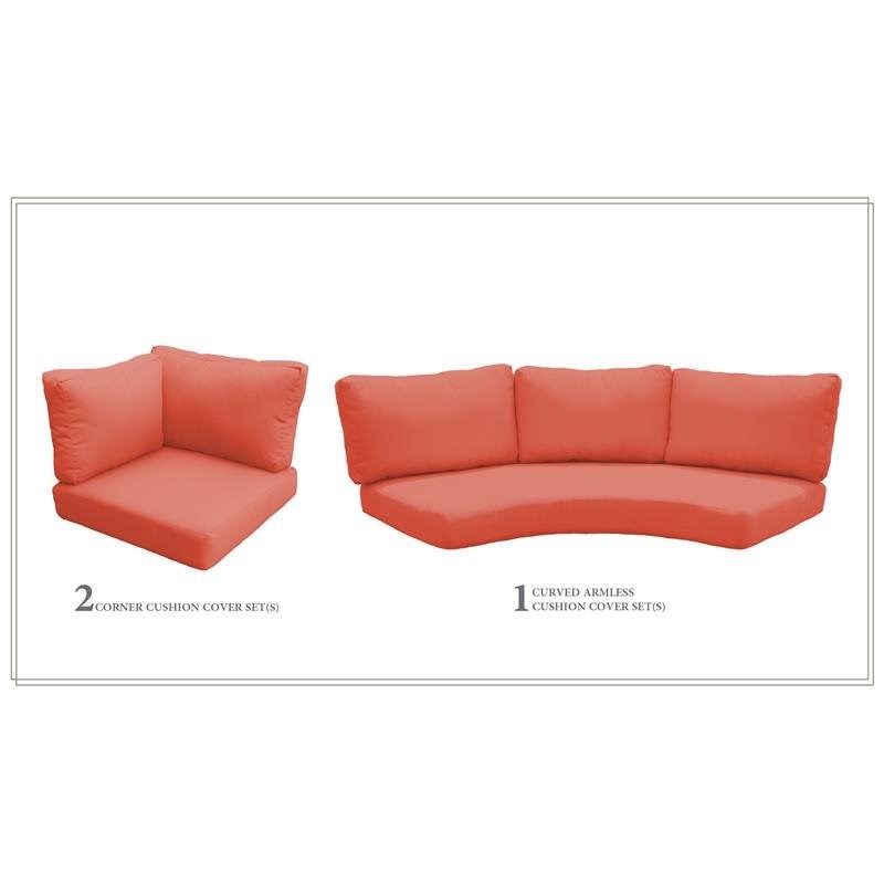 High Back Cushion Set for BARBADOS-04e in Tangerine