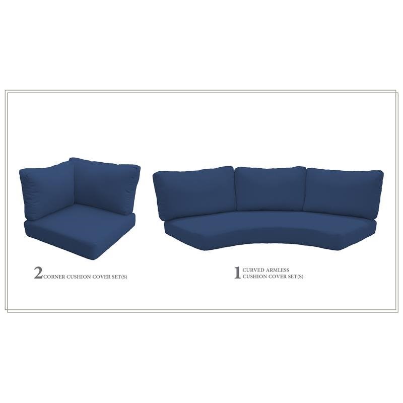 High Back Cushion Set for BARBADOS-04h in Navy