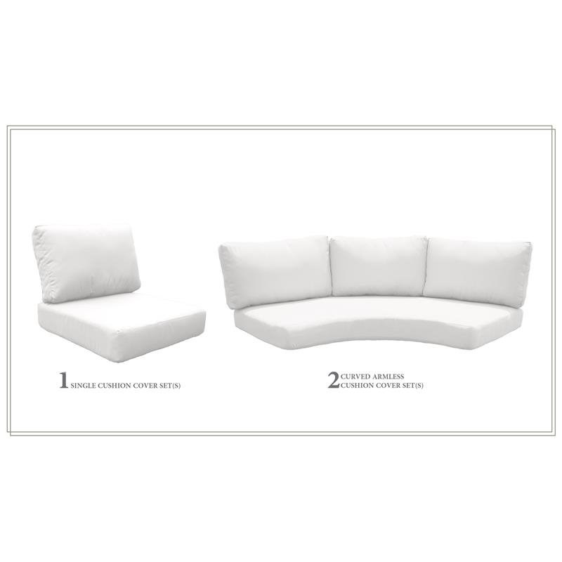 High Back Cushion Set for BARBADOS-06a in Sail White
