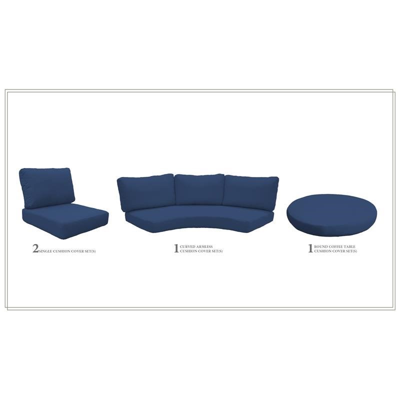 High Back Cushion Set for FAIRMONT-04a in Navy