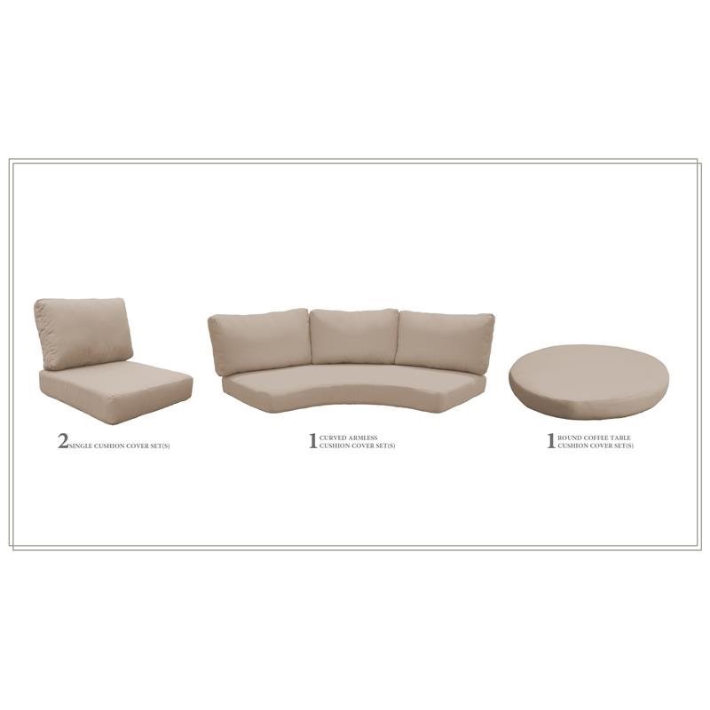 High Back Cushion Set for FAIRMONT-04a in Wheat