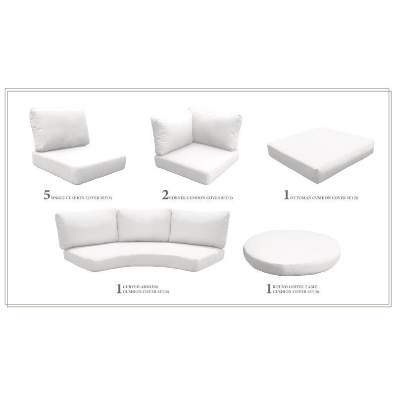 High Back Cushion Set for BARBADOS-12a in Sail White