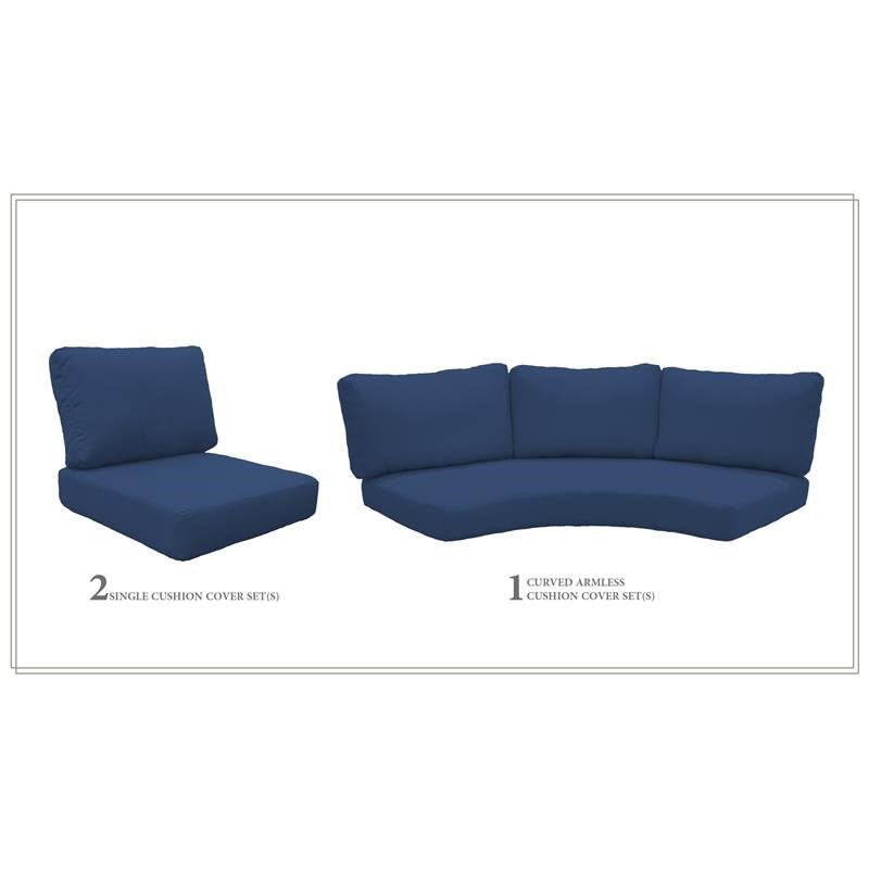 High Back Cushion Set for FAIRMONT-04d in Navy