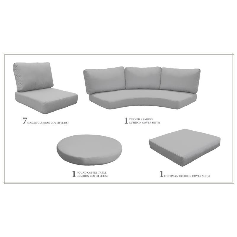 High Back Cushion Set for FAIRMONT-12a in Grey