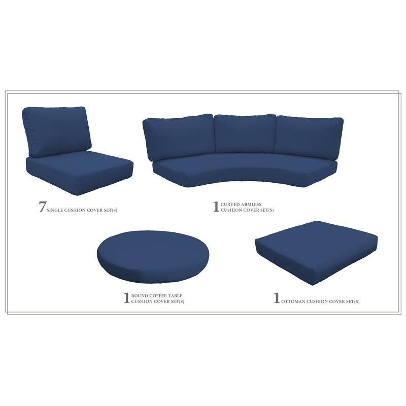 High Back Cushion Set for FAIRMONT-12a in Navy