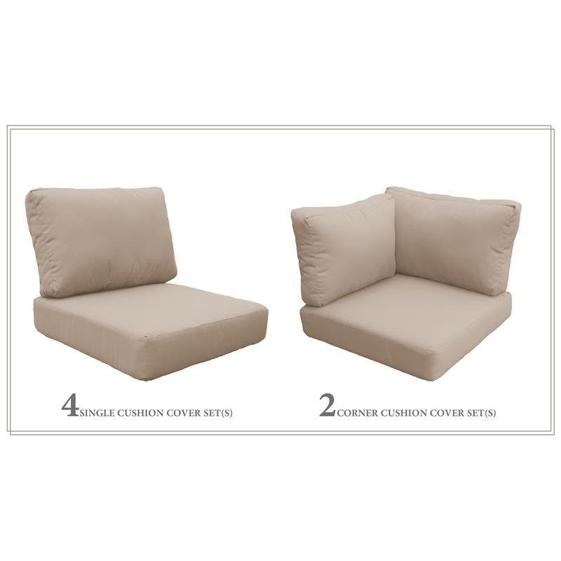 High Back Cushion Set for LAGUNA-07c in Wheat
