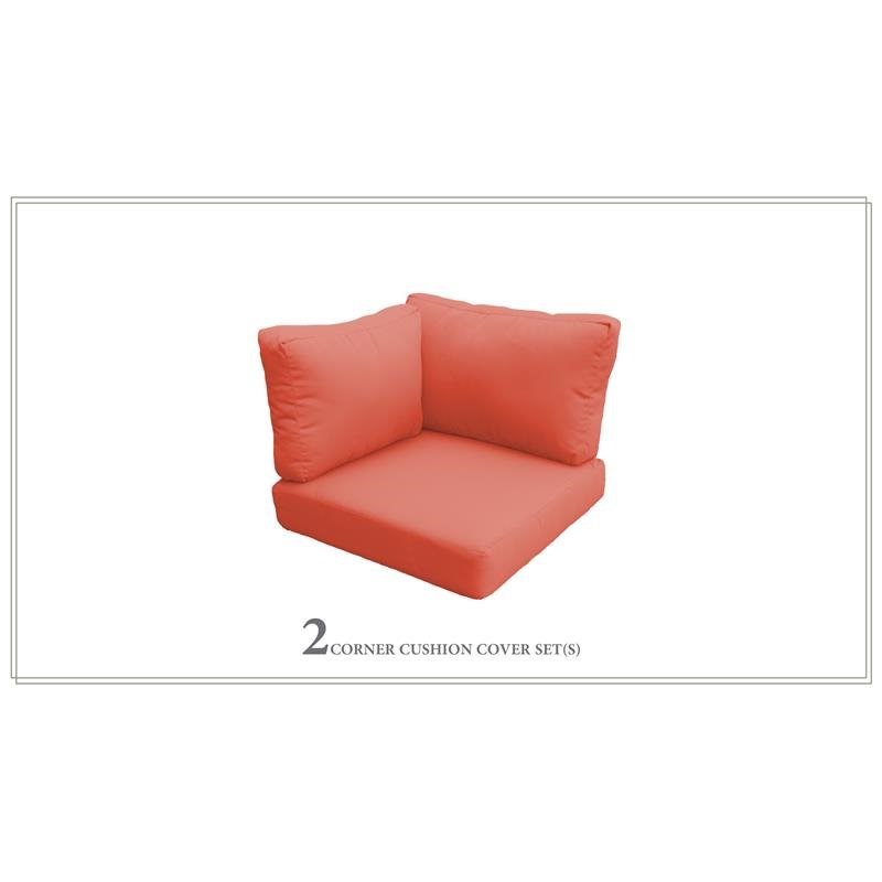 TK Classics High Back Fabric Cushion Set in Tangerine