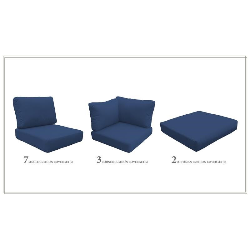 High Back Cushion Set for FLORENCE-17a in Navy