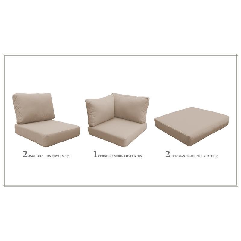 High Back Cushion Set for FLORENCE-06f in Wheat