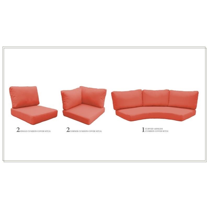 High Back Cushion Set for FLORENCE-06k in Tangerine