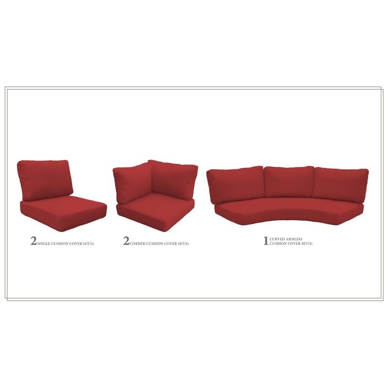 High Back Cushion Set for FLORENCE-06k in Terracotta