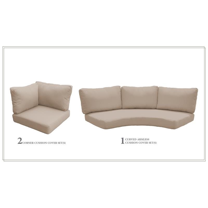 High Back Cushion Set for FLORENCE-04e in Wheat
