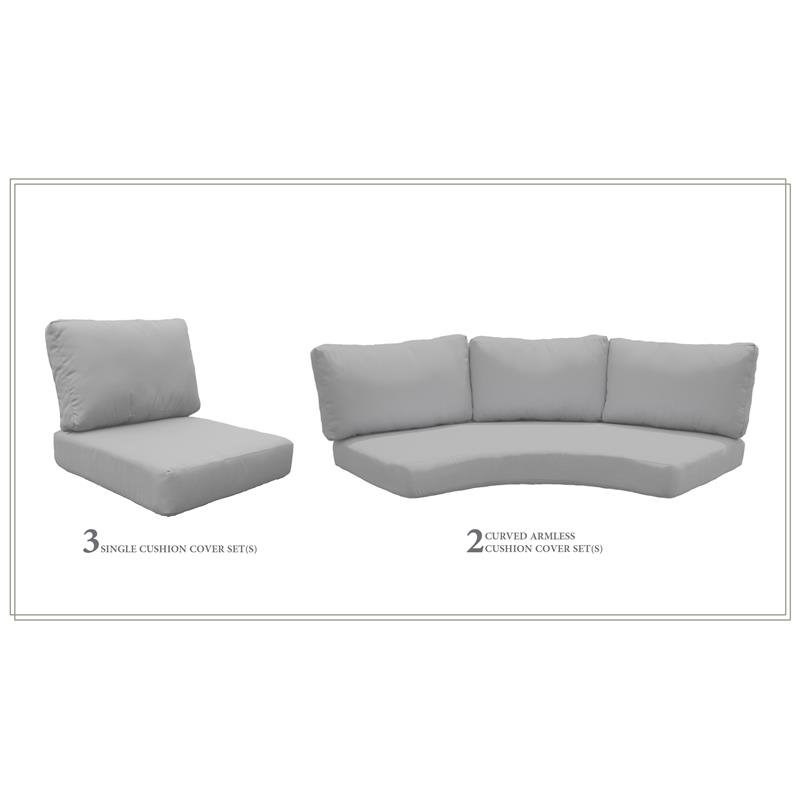 High Back Cushion Set for FLORENCE-08h in Grey