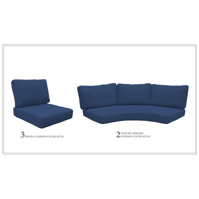 High Back Cushion Set for FLORENCE-08h in Navy