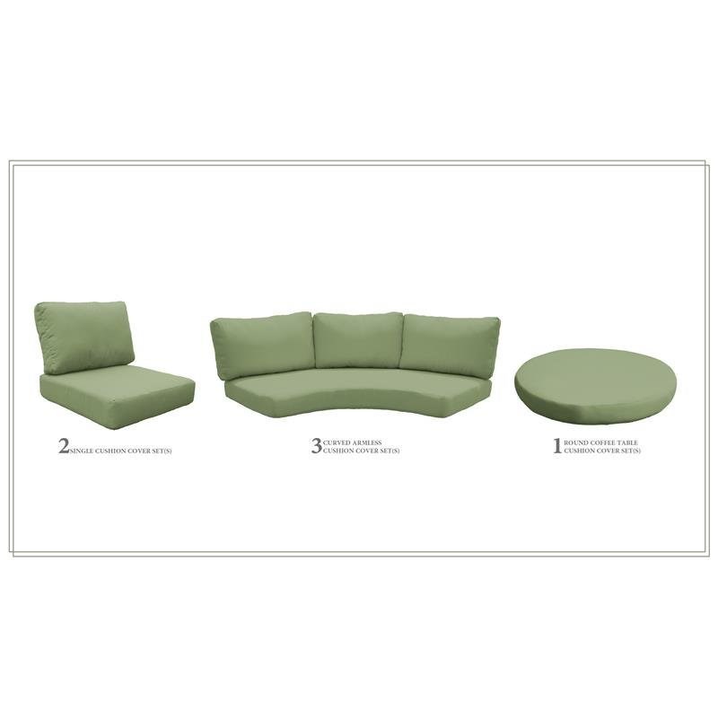 High Back Cushion Set for FLORENCE-08b in Cilantro