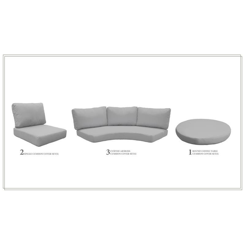 High Back Cushion Set for FLORENCE-08b in Grey
