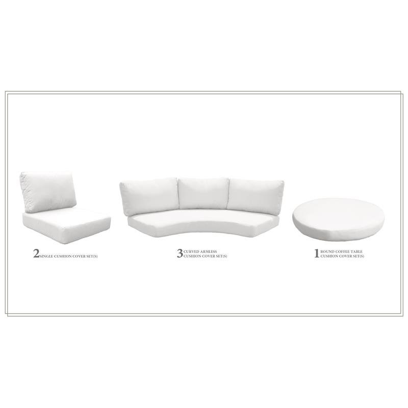 High Back Cushion Set for FLORENCE-08b in Sail White